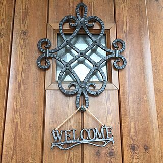 玄関/入り口/welcomeプレート/ニトリ/LIXIL/玄関のドアのインテリア実例 - 2017-05-08 15:32:17