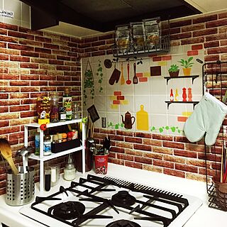 キッチン/IKEA/100均/セリア/DIY...などのインテリア実例 - 2016-05-27 12:18:26