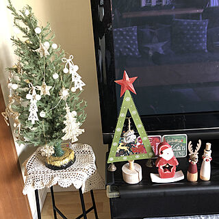 クリスマスツリー/アイアン丸椅子/リビングのインテリア実例 - 2021-12-03 12:44:51