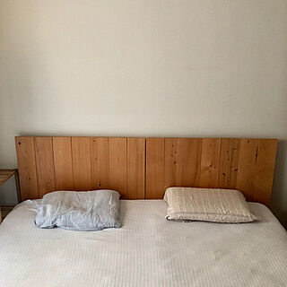 寝室/ベッド/DIY/白/ウッドパネル...などのインテリア実例 - 2020-05-07 08:14:26