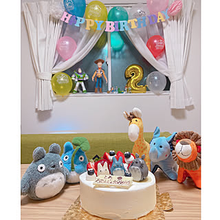 誕生日飾り付け トトロのケーキのインテリア実例 Roomclip ルームクリップ