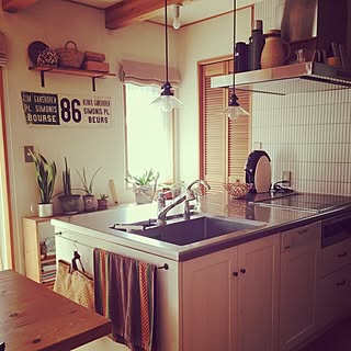 キッチン/男前/観葉植物/DIY/インスタ→omura.timo...などのインテリア実例 - 2016-05-12 15:49:54