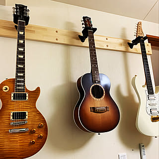 fujigen/maton/Gibson/ギター壁掛け/ギター...などのインテリア実例 - 2021-08-16 01:56:02