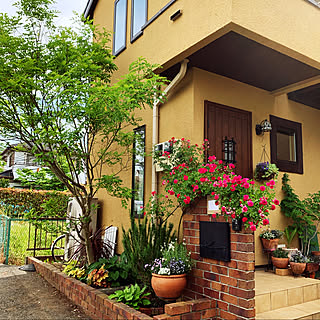 レンガ 三井ホームのおしゃれなアレンジ 飾り方のインテリア実例 Roomclip ルームクリップ