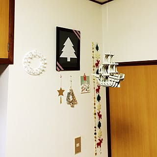 壁/天井/クリスマス/無印良品/3COINSのインテリア実例 - 2014-12-12 01:22:37