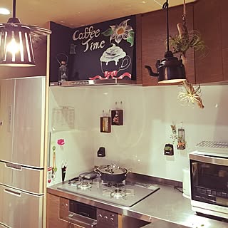 キッチン/ブラックボードDIY/DIY/照明のインテリア実例 - 2016-06-20 01:48:03
