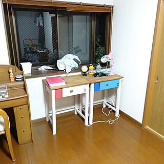 机/DIY/子供部屋。/手作り/手作り学習机のインテリア実例 - 2013-10-20 21:39:12