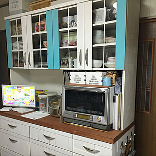 古い食器棚です。リメイクしました。/RoomClipアンケート/キッチンのインテリア実例 - 2020-09-08 07:50:20