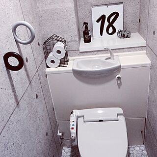 バス/トイレ/万年カレンダーは仮置き/DIY/HAY/トイレ改装計画♡...などのインテリア実例 - 2016-04-18 18:11:54