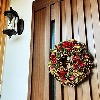 リース/クリスマス準備はじめました/引戸/玄関照明/YKKap玄関ドア...などのインテリア実例 - 2021-11-06 16:19:00