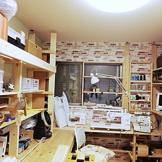 作業部屋 棚 DIYのインテリア・手作りの実例 ｜ RoomClip（ルーム