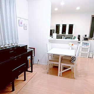 部屋全体/楽器のある部屋/ヤマハ電子ピアノ/ピアノがある部屋/カウンターキッチン...などのインテリア実例 - 2018-04-06 14:16:20