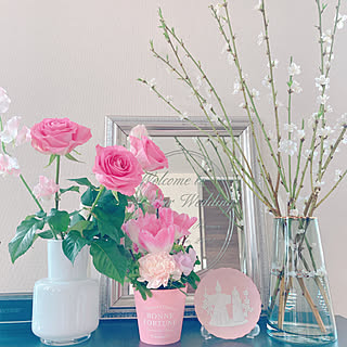 クリスタルローズ、薔薇のガラス絵、ウェッジウッドのフレーム