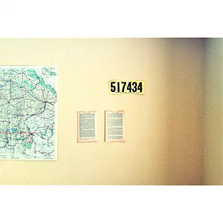 壁/天井/漆喰壁/DIY/数字/地図のインテリア実例 - 2015-01-04 12:52:57