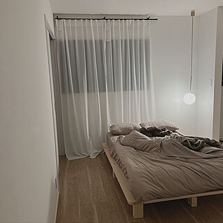 IKEAカーテン/寝室照明/ペンダントライト/ベッドフレーム/寝室...などのインテリア実例 - 2022-10-15 12:58:55