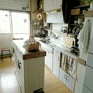 キッチン/団地/DIY/だってそれが…/食器棚DIY...などのインテリア実例 - 2016-09-22 09:12:57
