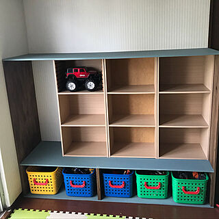 棚/子供部屋/おもちゃ収納/DIY/カラーボックス DIY...などのインテリア実例 - 2018-06-28 05:20:08
