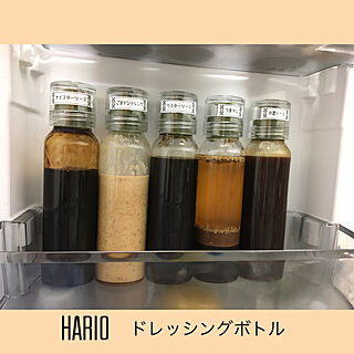 冷蔵庫収納/HARIO/ハリオ/ドレッシングボトル/調味料収納...などのインテリア実例 - 2021-03-10 19:47:43