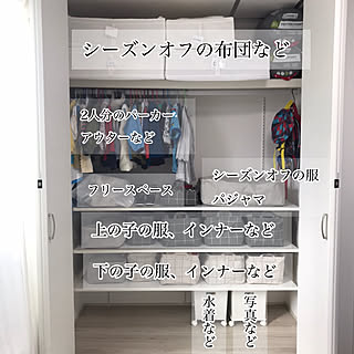 子供服収納/クローゼット/クローゼット収納/子供部屋/可動棚DIY...などのインテリア実例 - 2021-01-29 15:08:17