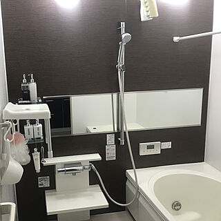 バス/トイレ/横長の鏡/浴室用化粧鏡のインテリア実例 - 2018-03-03 20:07:27