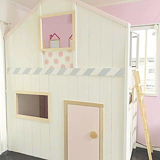 子供部屋&キッズスペース/コレ、DIYしたよ！/二階建てキッズスペース/二階建て/キッズハウス...などのインテリア実例 - 2021-04-30 13:31:09