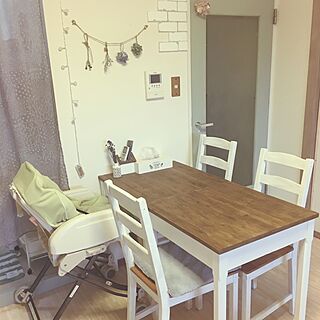 机/扉ペイント/紫陽花ドライフラワー/DIY/IKEA...などのインテリア実例 - 2017-03-01 13:57:29