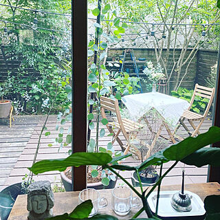 お庭ランチ/おうちカフェ/癒しの時間/窓辺のグリーン/暮らしを楽しむ...などのインテリア実例 - 2022-05-28 18:46:35