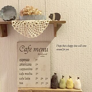 壁/天井/プレート/cafe menu/chocolate-cafeさん♡/ハンドメイド...などのインテリア実例 - 2016-03-17 19:10:16