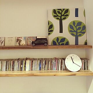 机/IKEA/CDの棚/時計のインテリア実例 - 2014-11-18 23:22:02