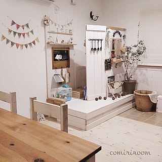 部屋全体/DIY ショップカウンター/おみせやさんごっこ/小上がりDIY/インナータイル...などのインテリア実例 - 2016-01-13 05:56:55