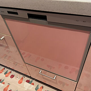 システムキッチンはピンク色/食器洗浄機/雨7℃/冬の模様替え/寒いです...などのインテリア実例 - 2022-12-28 17:38:30