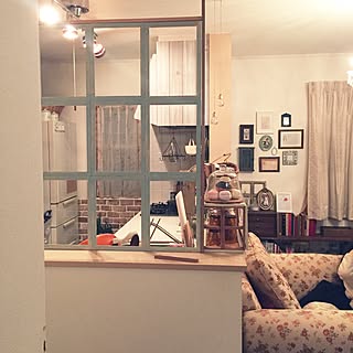 キッチン/配置に迷い中…/DIY♡/窓枠DIY/セリア...などのインテリア実例 - 2015-02-16 20:51:06