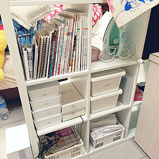 棚/KALLAX/收納櫃/手作り我的書架/IKEAの我的書架...などのインテリア実例 - 2020-03-22 14:55:56