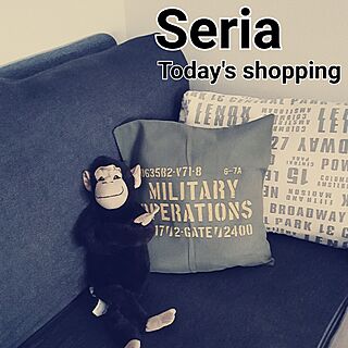 ベッド周り/セリア/ベッドではなくソファ/IKEA出身のウッキー♪/セリアのコットンマットでクッションカバーのインテリア実例 - 2016-08-10 18:36:15