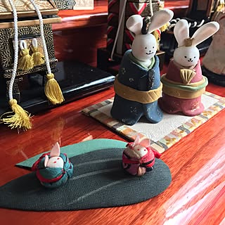 机/うさぎ雛/ハンドメイド/紙粘土/ひな祭り...などのインテリア実例 - 2017-03-01 14:11:10