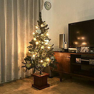 リビング/unico TVボード/IKEA クリスマスオーナメント/クリスマスツリー120cm/クリスマスのインテリア実例 - 2018-11-29 20:14:56