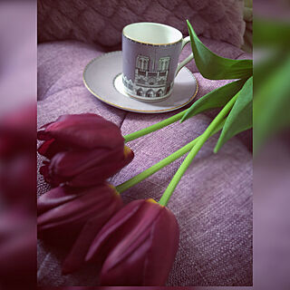 チューリップ/お茶の時間/3.11/花のある暮らし/ウェッジウッドのティーカップ&ソーサー...などのインテリア実例 - 2020-03-11 19:16:09