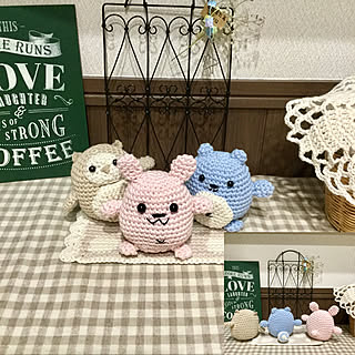 机/コットン糸/ハンドメイド/かぎ針編み♡/編みぐるみ...などのインテリア実例 - 2018-09-06 00:13:29