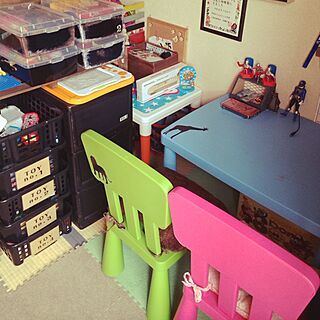部屋全体/子供部屋/IKEA/おもちゃ収納/100均...などのインテリア実例 - 2014-05-03 07:16:50
