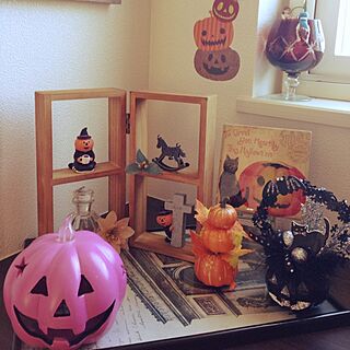 玄関/入り口/かぼちゃライト/かぼちゃのおばけ/ハロウィンは毎年玄関先だけのインテリア実例 - 2014-09-27 12:02:57