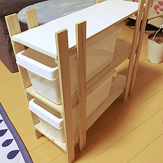 棚/洗面台の横収納☆/材料は全てセリア☆/建売住宅/うさぎと暮らす...などのインテリア実例 - 2018-11-06 02:18:01