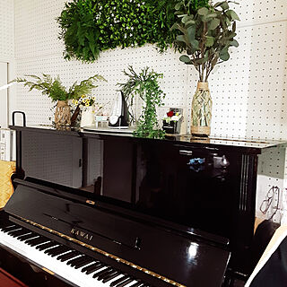部屋全体/ピアノがある部屋/雑貨/多肉植物/グリーン...などのインテリア実例 - 2022-07-04 13:56:19