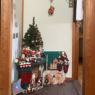 雑貨/クリスマスツリー/壁/天井/サンタの置物/サンタさんの靴下...などのインテリア実例 - 2020-11-22 20:15:57
