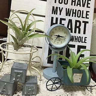 時計/雑貨屋さんで買った物/エアプランツ/ミニ雑貨/セリア...などのインテリア実例 - 2017-05-12 21:40:25