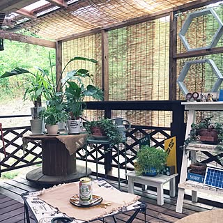 玄関/入り口/ウッドデッキ DIY/日替わり投稿企画!木曜日/植物/ニトリ...などのインテリア実例 - 2017-06-01 17:53:03
