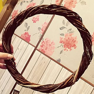 リビング/今月中には作りたい!/作業時間が欲しい!/実は100均の商品/リースの土台のインテリア実例 - 2016-06-11 10:22:46