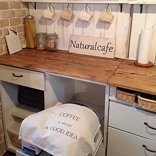 キッチン/saakiiちゃんステンシル/saakiiちゃんからの素敵便♡/daisorarinちゃん鍋敷き/炊飯器カバー...などのインテリア実例 - 2016-02-04 10:37:12