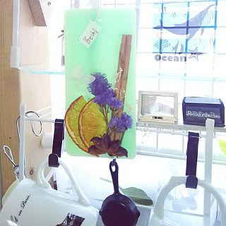 キッチン/100均/ダイソー/ガラスタイル/ワイヤーネット...などのインテリア実例 - 2018-06-25 19:53:10