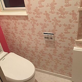 ディズニー ピンク壁紙のインテリア実例 Roomclip ルームクリップ