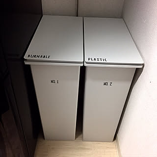 キッチン/アルファベットシール100円/シンデレラフィット/無印のゴミ箱/無印良品...などのインテリア実例 - 2017-08-20 13:55:13